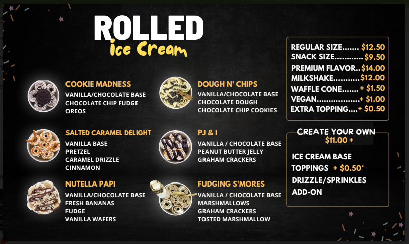 Order Rolled Ice Cream (Tropical Pkwy) Menu Delivery【Menu & Prices】, Las  Vegas
